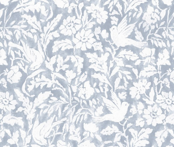 Everly Cornflower by Roth & Tompkins Fabric - 100% Cotton - Turkey - 0-15,000 double rubs - 54" - Fabric Carolina -
