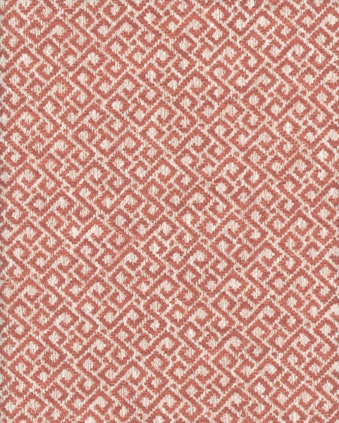 Lugano Chili by Roth & Tompkins Fabric - 82% Polyester; 18% Cotton - India - 50,001-100,000 double rubs - V: 1.5"  H: 1.75" - 54" - Fabric Carolina -