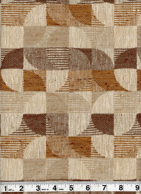 Prospect Cocoa Clay by Heritage Fabric - 86% Polyester; 14% Cotton - India - 15,001-30,000 double rubs - V: 8  H: 6.75 - 54" - Fabric Carolina -