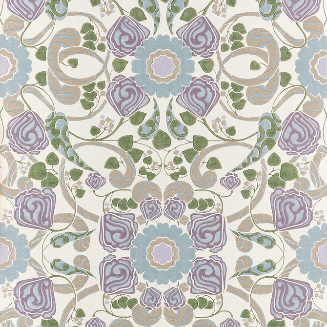 Margaux Lavender and Blue T14645 by Thibaut Wallpaper Thibaut Wallpaper Margaux Lavender and Blue T14645Wallpaper FAIRHAVEN Non Woven Repeat: H: , V: 30.75 27 - Fabric Carolina -
