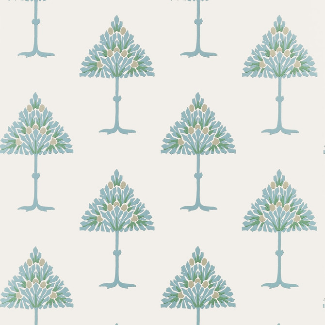 May Tree Spa Blue T14613 by Thibaut Wallpaper Thibaut Wallpaper May Tree Spa Blue T14613Wallpaper FAIRHAVEN Non Woven Repeat: H: , V: 12.75 27 - Fabric Carolina -