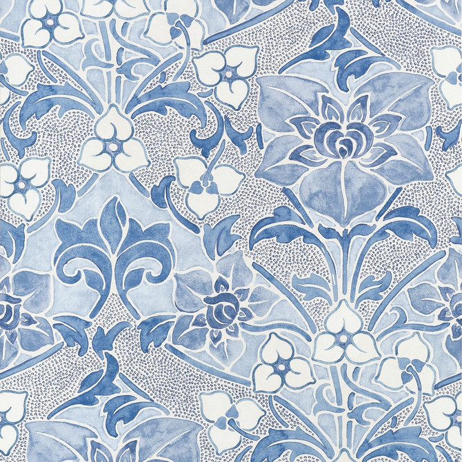 Woodford Blue T14602 by Thibaut Wallpaper Thibaut Wallpaper Woodford Blue T14602Wallpaper FAIRHAVEN Non Woven Repeat: H: , V: 38 27 - Fabric Carolina -