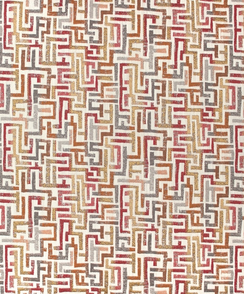 Maze 11615 M11422 by Barrow Fabric 25C02 53% POLYESTER (S), 47% POLYESTER (F) China 15,000 DOUBLE RUBS Repeat: Horizontal: 7 1/4" and Vertical: 14 1/8" 58" - Fabric Carolina -