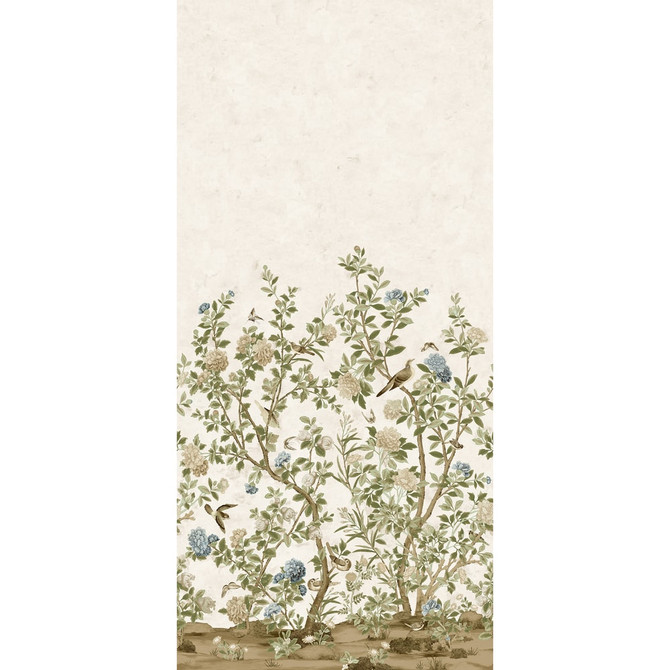 Jardin Bloom Mural 2 Panel Set Natural TM4509 by Thibaut Designer Wallpaper Thibaut Wallpaper JARDIN BLOOM MURAL Natural TM4509Wallpaper MURAL RESOURCE Wallpaper Repeat: H: , V:  68 - Fabric Carolina -