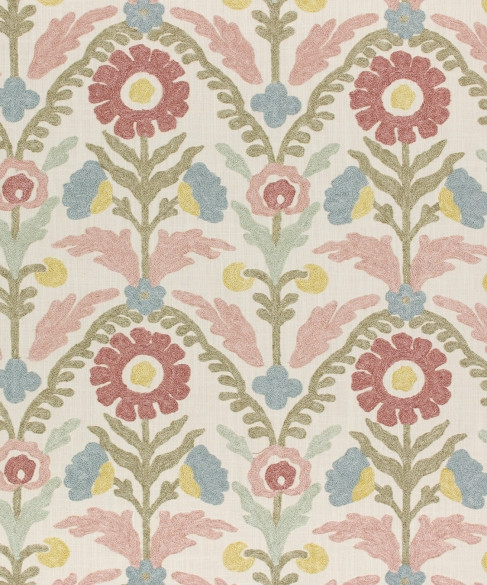 Del Rossi 1 Garden by Barrow Industries Fabric AB262 Florentine 60% POLYESTER, 25% COTTON, 15% LINEN India 15,000 DOUBLE RUBS Repeat: Horizontal: 9" and Vertical: 9 1/2" 56" - Fabric Carolina -