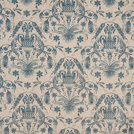 Centerpiece Azure 1022511000 by Carole Exclusive Designer Blue Horizon 66% COTTON, 26% RECYCLED COTTON, 8% POLYESTER UK 20,000 Martindale Circular Rubs 25 1/8" V , 13 1/2" H 59" Carole Fabrics Fabric - Swanky Fabrics -