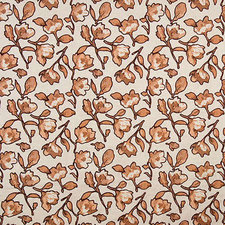 Enduring Beauty Rust 1751211003 by Carole Exclusive Designer Sunlit Serenity Base: 60% LINEN, 40% COTTON Embr: 56.2% LINEN, 36.6% COTTON, 7.2% VISCOSE INDIA 25,600 Wyzenbeek Double Rubs 13" V , 13 1/2" H 56*" Carole Fabrics Fabric - Swanky Fabrics -