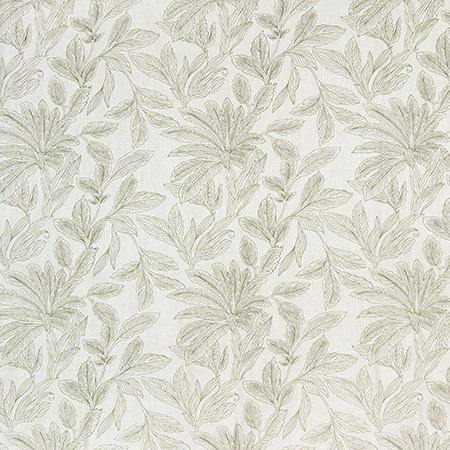 Island Dream Olive by Carole Designer Fabric Verdant Vision Base: 50% POLYESTER, 40% COTTON, 10% LINEN Embr: 100% POLYESTER CHINA 15 1/2" V , 17 1/4" H 53*" Carole Fabrics Fabric - Swanky Fabrics -