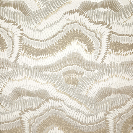 Wingspan White Gold by Carole Fabric Fearless 57% Polyester, 27% Rayon, 16% Viscose China 56 3/4" V, 29"H 57" Carole Fabrics Fabric - Fabric Carolina -