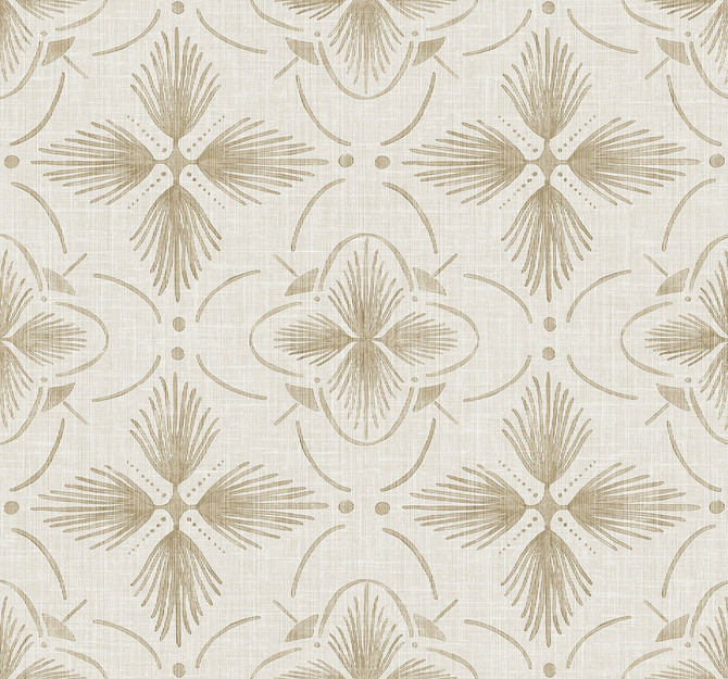 Sari Sand AG60405 by Seabrook Designs Wallpaper Bali Tropical Heavyweight Paper United States 60.75 sq ft 27" Seabrook Wallpaper - Fabric Carolina -