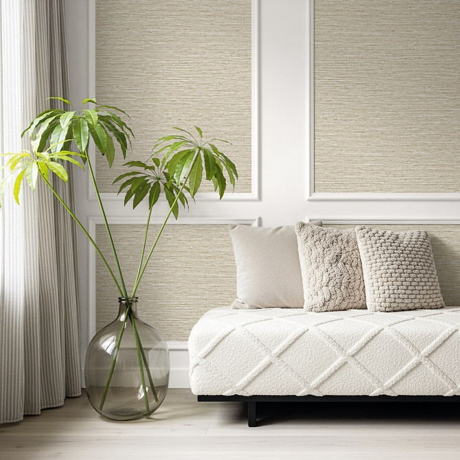 Darma Caramel AG61506 by Seabrook Designs Wallpaper Bali Tropical 20 oz. Type II Vinyl United States 60.75 sq ft 27" Seabrook Wallpaper - Fabric Carolina -