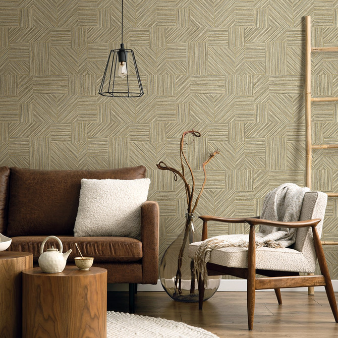 Husk Toasted Almond EN40115 by Seabrook Designs Wallpaper Natural Grass Textures Nonwoven Netherlands 57.5 sq ft 20.9" Seabrook Wallpaper - Fabric Carolina -