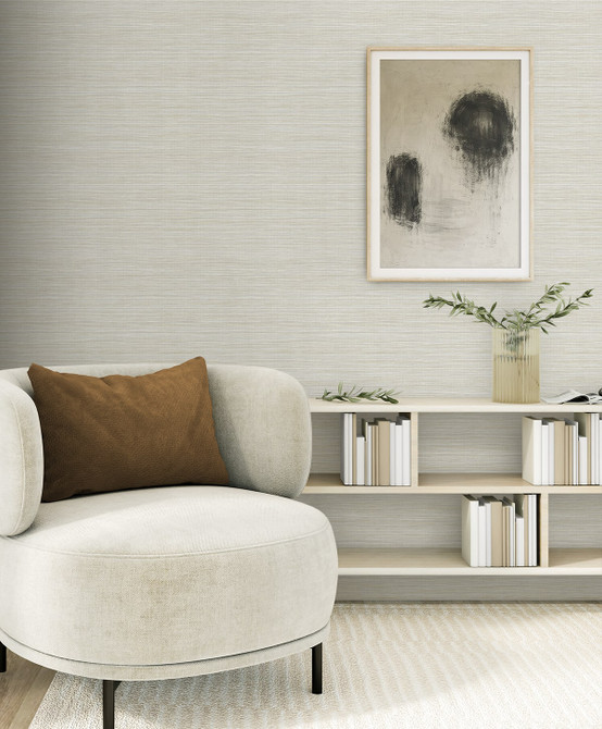 Sisa Fog EN40205 by Seabrook Designs Wallpaper Natural Grass Textures Nonwoven Netherlands 57.5 sq ft 20.9" Seabrook Wallpaper - Fabric Carolina -
