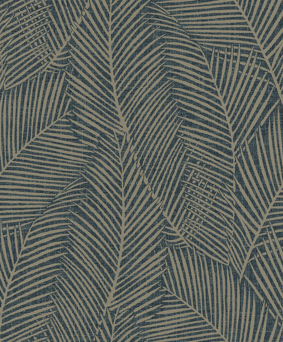 Pampas Palm Deep Blue EN41002 by Seabrook Designs Wallpaper Natural Grass Textures Nonwoven Netherlands 57.5 sq ft 20.9" Seabrook Wallpaper - Fabric Carolina -