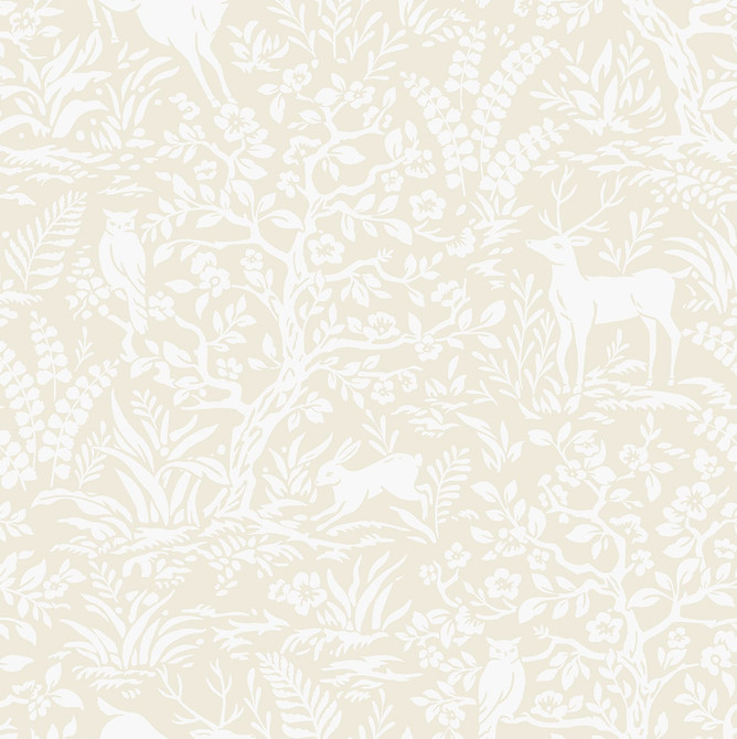 Scandi Forest Neutral DB21005 by Daisy Bennett Designs Peel and Stick Wallpaper Daisy Bennett Peel and Stick Nonwoven United States 30.75 sq ft 20.5" Seabrook Peel and Stick Wallpaper - Fabric Carolina -