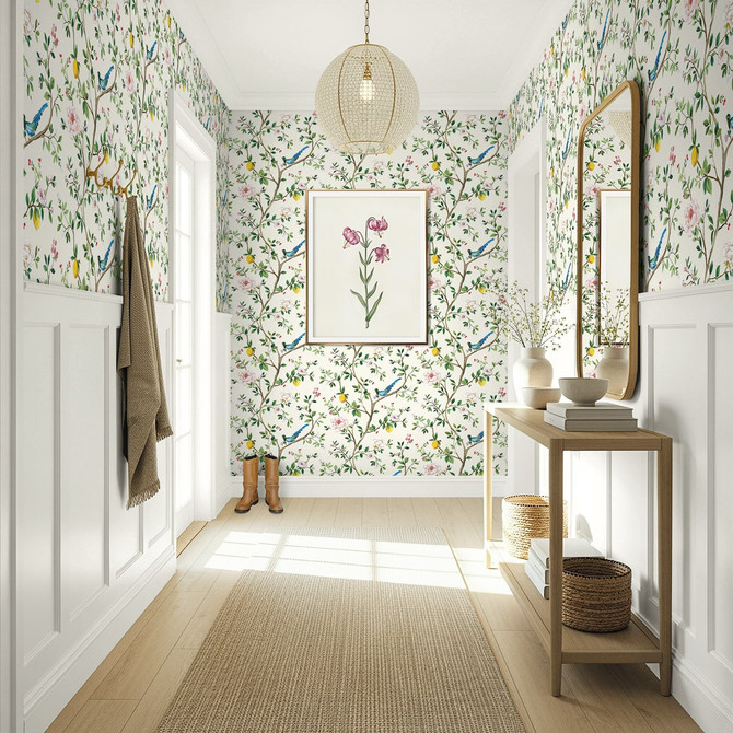 Blossom Chinoiserie Floral Off-White DB21200 by Daisy Bennett Designs Peel and Stick Wallpaper Daisy Bennett Peel and Stick Nonwoven United States 30.75 sq ft 20.5" Seabrook Peel and Stick Wallpaper - Fabric Carolina -