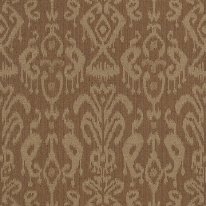 Bravado Ikat Chestnut T10053 by Thibaut Wallpaper