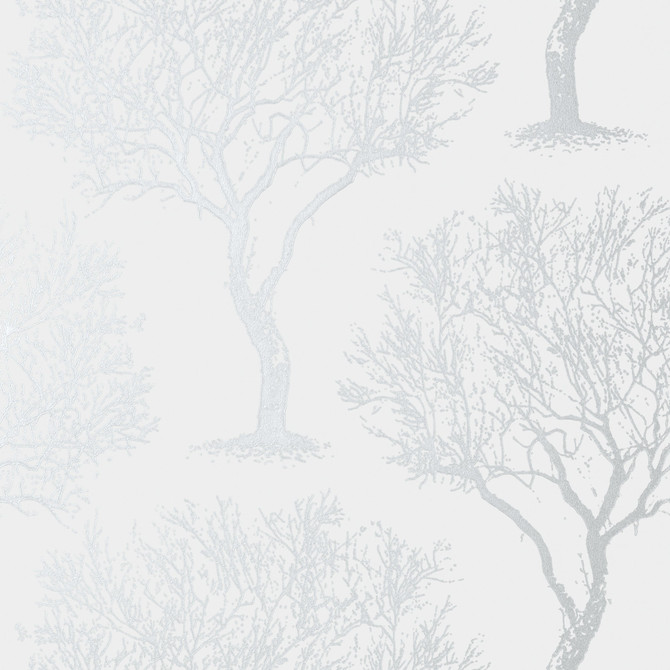 Winfell Forest Silver on Grey AT6002 by Anna French Wallpaper