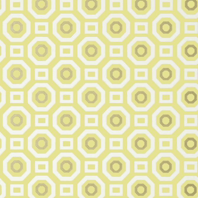 Zane Metallic Gold on Citron AT6035 by Anna French Wallpaper