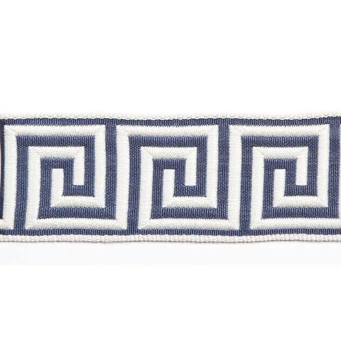 Hellenic Key Jacquard 2" Tape Denim by Europatex Trim