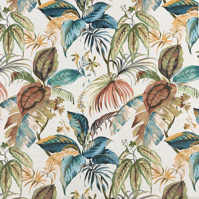 Tiga Caribbean by Magnolia Designer Fabric Required Minimum Quantity Purchase: 2 yards Content: 100% COTTON Origin: INDIA Performance: 51,000 WYZ Repeat: Horizontal: 27 and Vertical: 28 Width: 54 Uses: Bedding, Drapery, Upholstery