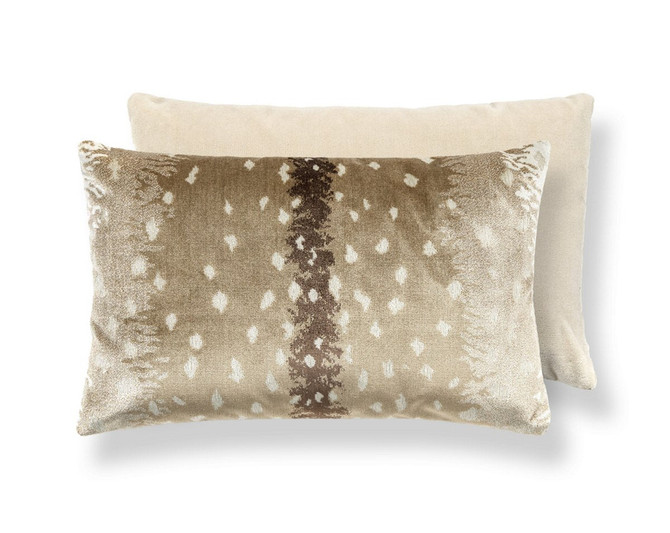 Antelope / Velvet Pillow 14 X 22 - Sahara / Beige ALMBDKBOHE0003 by Scalamandre Pillow