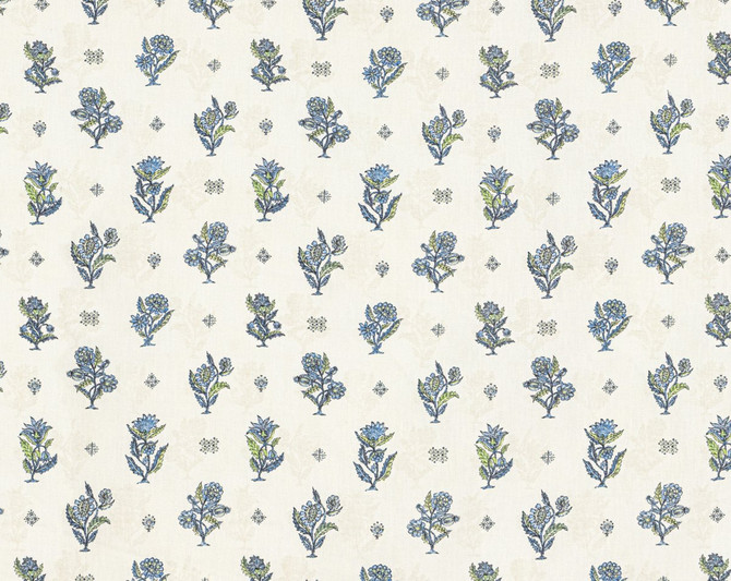 Calico Print Lapis Olive SC166690005 by Scalamandre Fabric