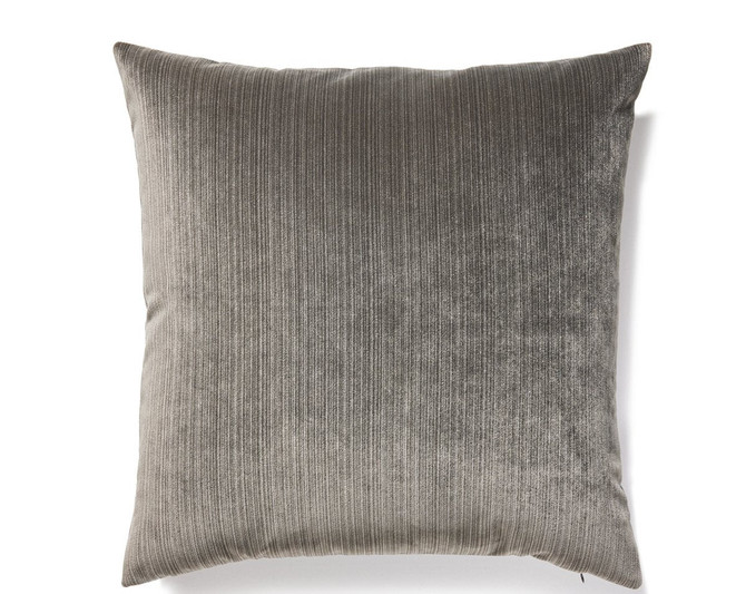 Strie Velvet Pillow 22 X 22 - Titanium VWSTRIEPILL0015 by Scalamandre Pillow