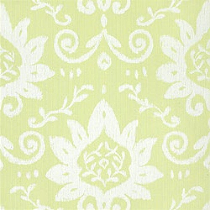 Bridgewater Damask Green T159 by Thibaut Wallpaper