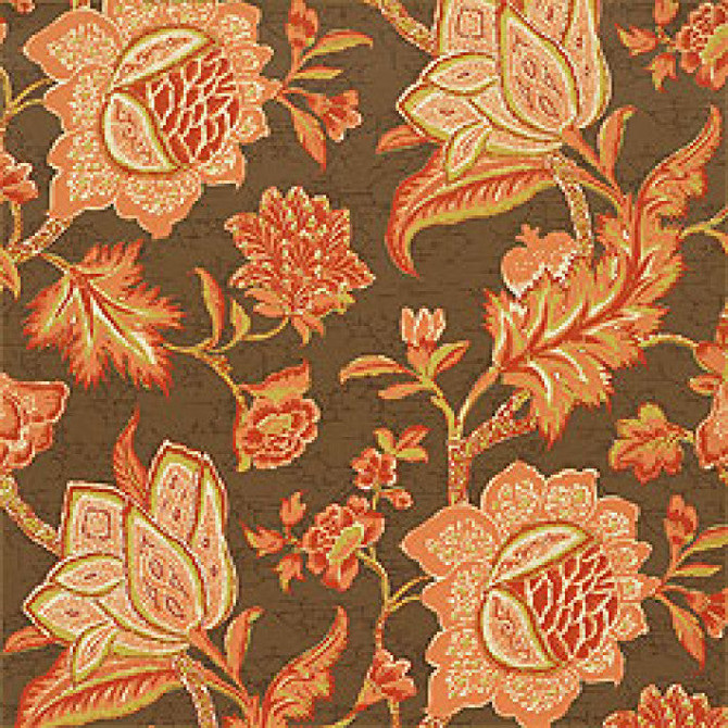 Jacobean Trail Brown T3308 by Thibaut Wallpaper