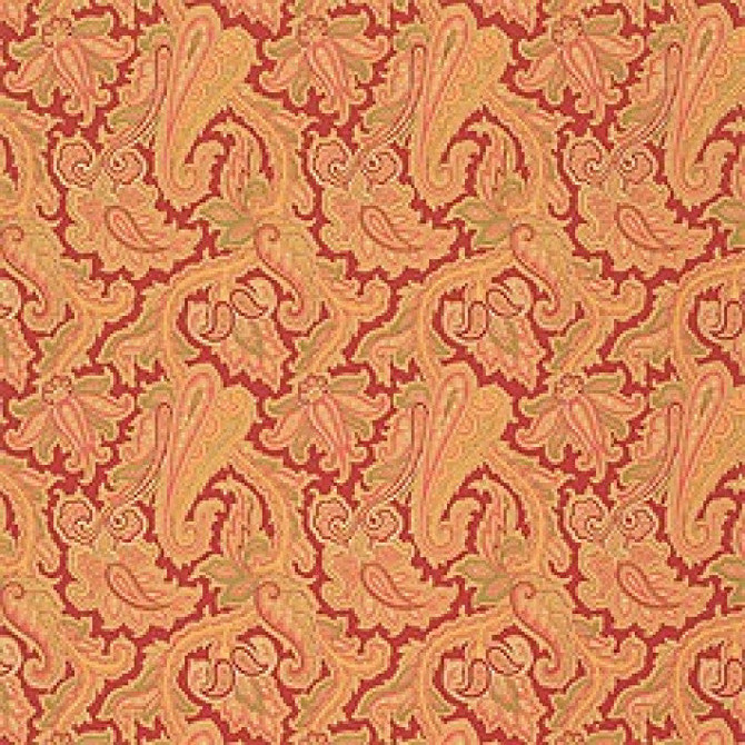 Winchester Paisley Red T3356 by Thibaut Wallpaper
