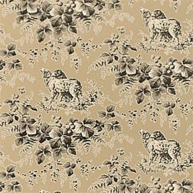 Pedigree Black on Taupe T9723 by Thibaut Wallpaper