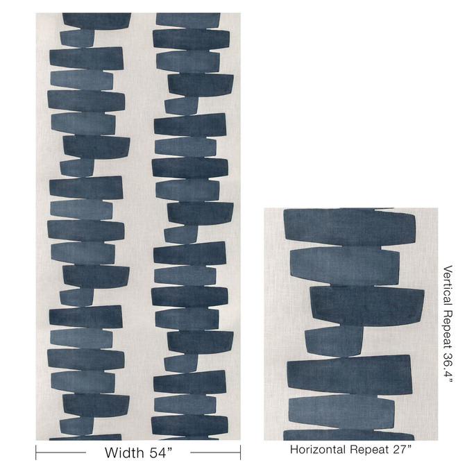 Stacked Indigo by Kravet Couture Fabric