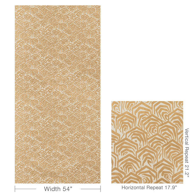 Greene Print Gold by Lee Jofa Modern Fabric
