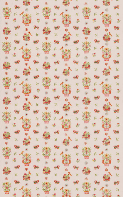 Roar Stitch Green by G P & J Baker Fabric