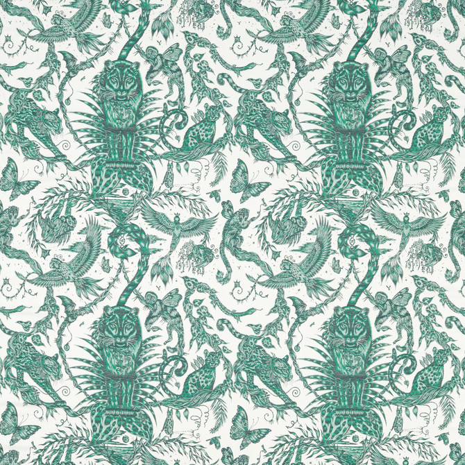 Bosque Dreams Jacquard Seafoam by Clarke And Clarke Fabric