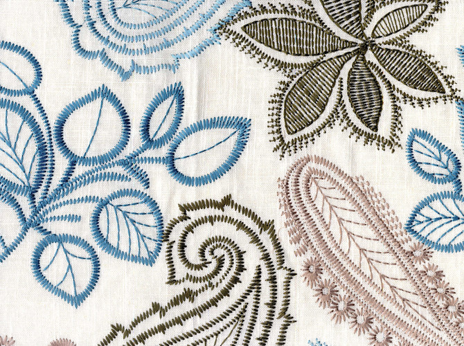 Hl Maracay Isle Waters 548 by Heirloom Fabric MUST BUY 15 YARDS MINIMUM 55% Linen 45% Viscose China - H: 26", V: 15.7" 54" - Fabric Carolina - Heirloom