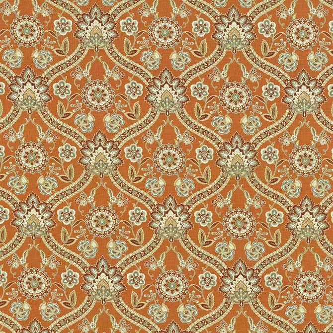 Albergo Spice by Kasmir Fabric 5106 55% Linen 45% Rayon CHINA H: 13 4/8 inches, V:13 2/8 inches 54 - 55 - Fabric Carolina - Kasmir