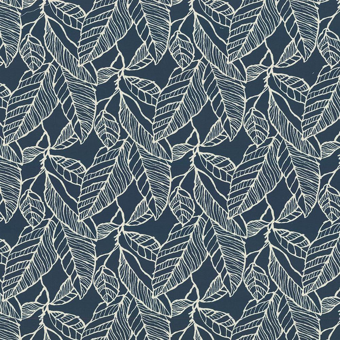 Banana Leaf Indigo by Kasmir Fabric 1436 53% Cotton
47% Polyester
 CHINA </p><p>Repeat: Horizontal: 15 inches and Vertical: 16 inches 59 - Fabric Carolina -
