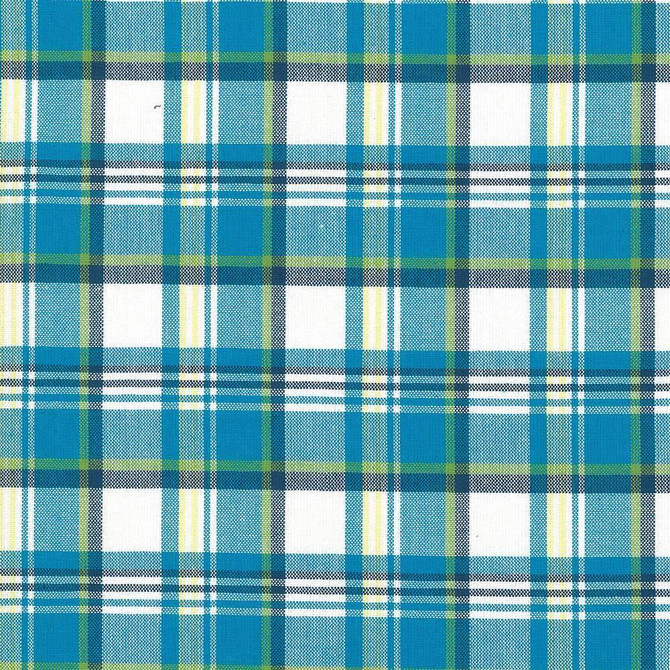 Bardwell Plaid Mediterranean by Kasmir Fabric 5073 100% Cotton INDIA 30,000 Wyzenbeek Double Rubs H: 3 inches, V:3 inches 54 - Fabric Carolina - Kasmir