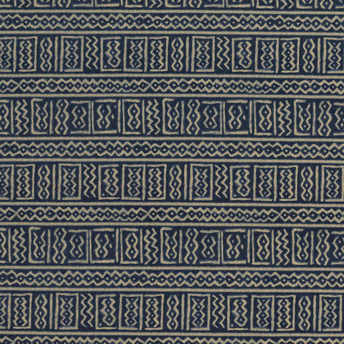 Bogolanfini Indigo by Kasmir Fabric 5065 100% Cotton
 TURKMENISTAN </p><p>Repeat: Horizontal: 13 4/8 inches and Vertical: 13 4/8 inches 54 - 55 - Fabric Carolina -