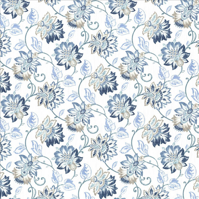Brookmere Blue by Kasmir Fabric 5081 100% Cotton
 INDIA 3,000 Wyzenbeek Double Rubs </p><p>Repeat: Horizontal: 18 inches and Vertical: 18 2/8 inches 54 - Fabric Carolina -
