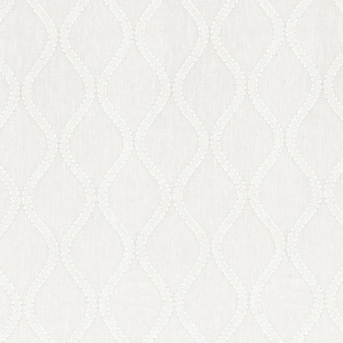 Eastwick Cloud by Kasmir Fabric 1443 54% Linen 32% Cotton 14% Polyester Embroidery Contents 100% Viscose INDIA Not Tested H: 3 2/8 inches, V:4 4/8 inches 55 - Fabric Carolina - Kasmir