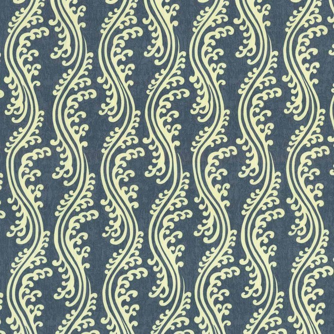 Flouncy Indigo by Kasmir Fabric 5107 100% Cotton USA H: 7 inches, V:18 inches 54 - Fabric Carolina - Kasmir