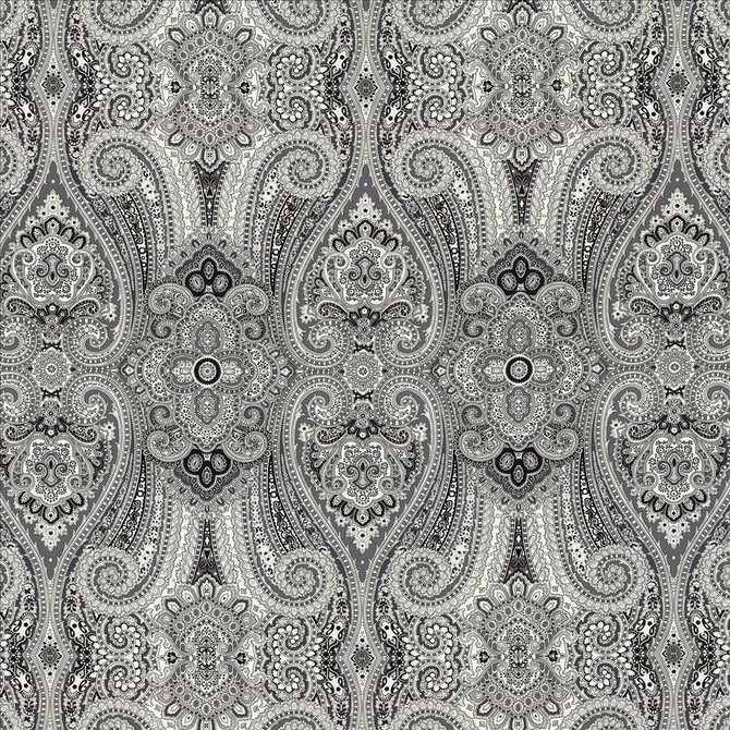 Grand Paisley Licorice by Kasmir Fabric 5078 100% Cotton
 CHINA </p><p>Repeat: Horizontal: 13 4/8 inches and Vertical: 25 2/8 inches 54 - Fabric Carolina -