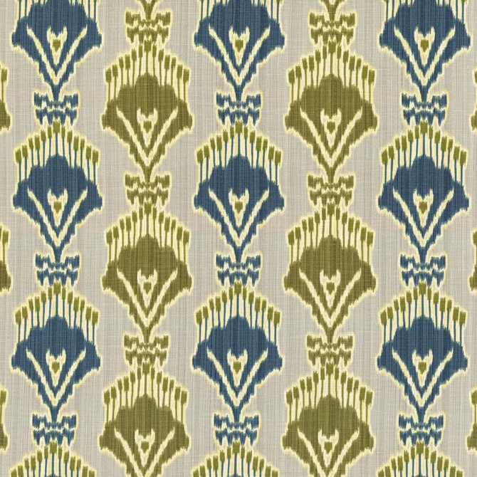 Madras Turquoise by Kasmir Fabric 5065 55% Linen
45% Viscose
 CHINA </p><p>Repeat: Horizontal: 13 4/8 inches and Vertical: 12 5/8 inches 54 - Fabric Carolina -