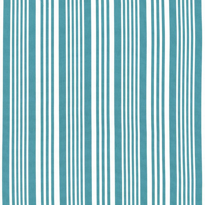 Mahina Stripe Turquoise by Kasmir Fabric 5107 100% Cotton USA 51,000 Wyzenbeek Double Rubs Horizontal: 9 inches and Vertical: 0 Inches 53 - 54 - Fabric Carolina -