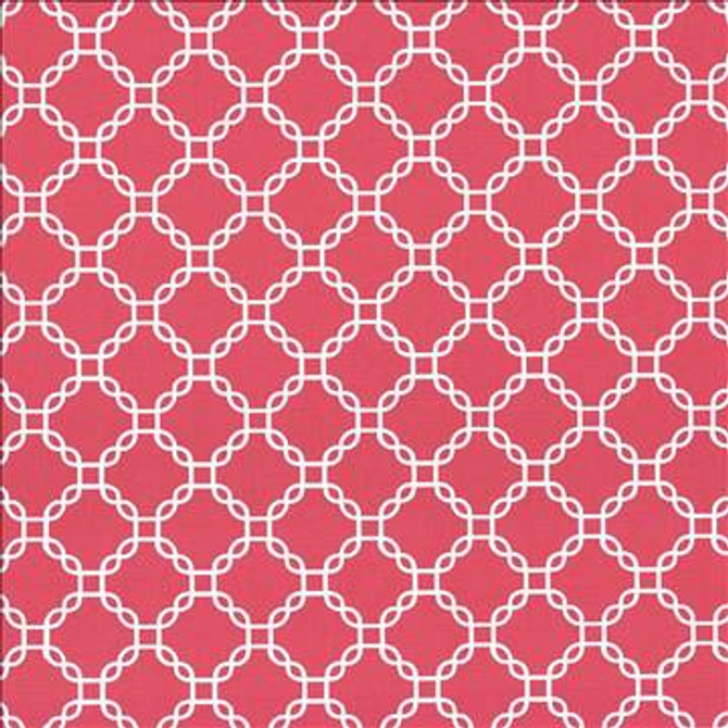 Mahina Trellis Hot Pink by Kasmir Fabric 5106 100% Cotton USA 51,000 Wyzenbeek Double Rubs H: 4 4/8 inches, V: 4 4/8 inches 53 - 54 - Fabric Carolina - Kasmir