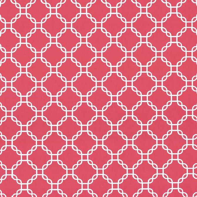 Mahina Trellis Hot Pink by Kasmir Fabric 5106 100% Cotton USA 51,000 Wyzenbeek Double Rubs Horizontal: 4 4/8 inches and Vertical: 4 4/8 inches 53 - 54 - Fabric Carolina -