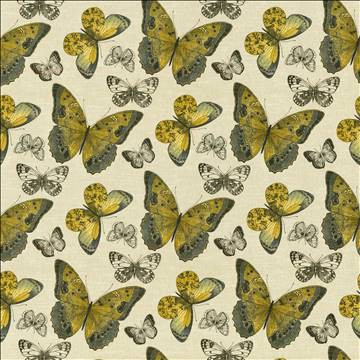 Mariposa Jardin Citron by Kasmir Fabric 5062 70% Cotton 30% Linen USA 15,000 Wyzenbeek Double Rubs H: 27 inches, V: 27 inches 54 - Fabric Carolina - Kasmir
